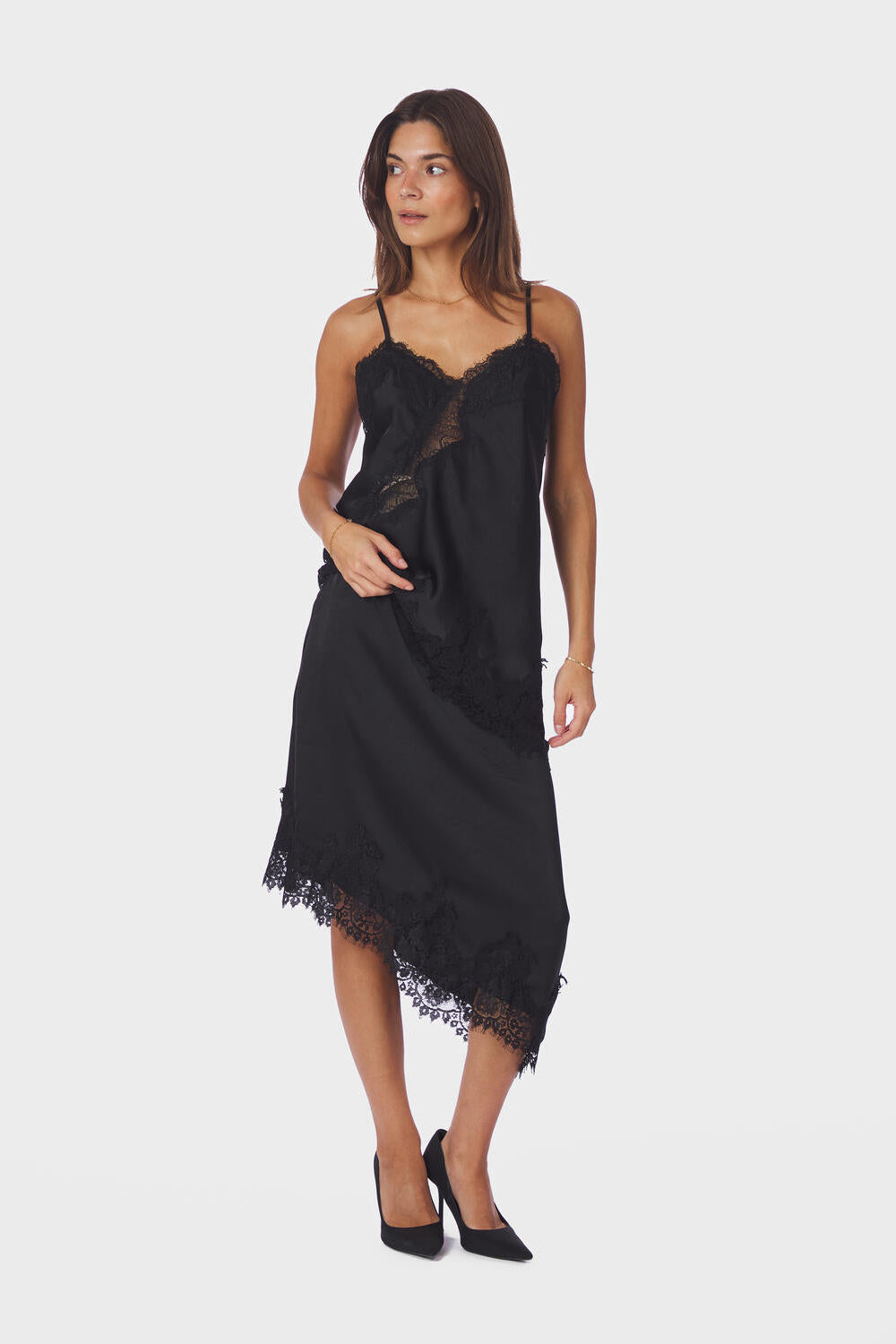 Fiora blondenederdel - sort